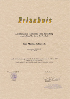 Erlaubnis zur Ausübung der Heilkunde