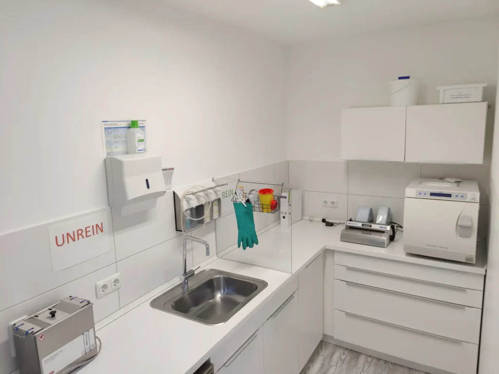 Hygieneraum der Podologischen Praxis Martina Schieweck
